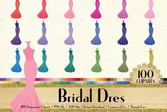 Clip Arts Wedding Gown Bridal PNG: Your Ultimate Design Toolkit
