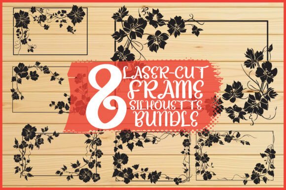 Elegant Floral Frames for Laser Cutting & Digital Design