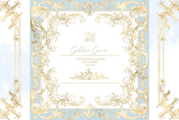 Elegant Ornamental Wedding Frame Clipart for Timeless Designs
