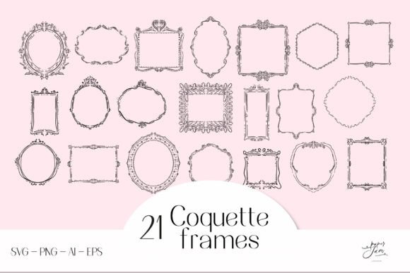 Elevate Designs with Coquette Frames SVG Wedding Frame SVG