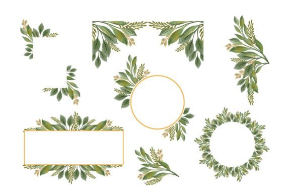 Green Leaves Border for Wedding Card: A Versatile Illustration