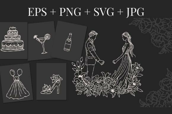 Hand Drawn Romantic Line Art Wedding SVG: A Designer's Guide
