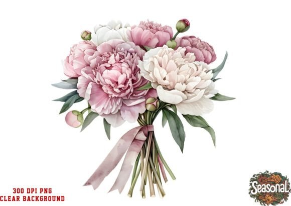 Peonies Wedding Flower Clipart: A Designer's Guide to Springtime Elegance