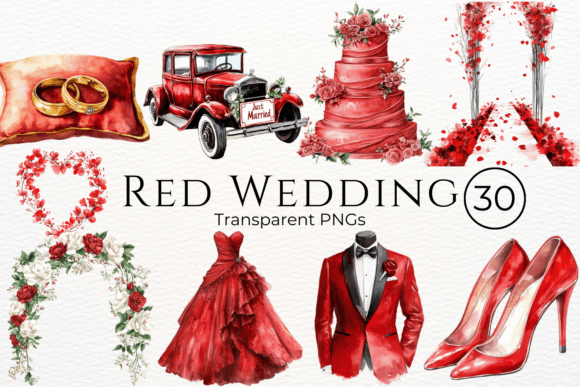 Red Wedding Watercolor Cliparts: A Designer's Guide