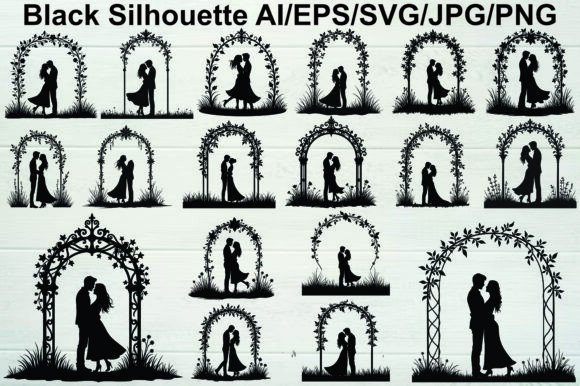 Timeless Romance: Using Wedding Couple Under an Arch Silhouette