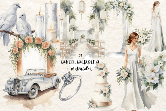Unlocking the Romance of Wedding Watercolor Clip Arts