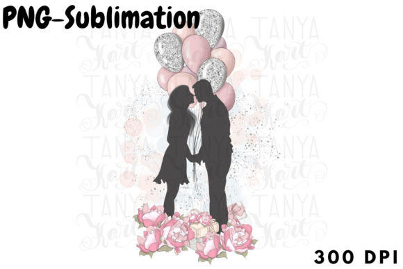 Valentine's Couple Wedding PNG: Your Go-To Design Asset